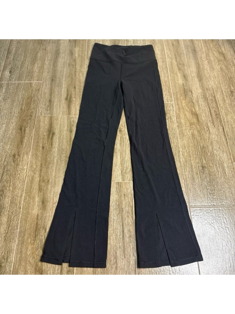 Athleta Elation Split Flare Leggings Black Womens Size S